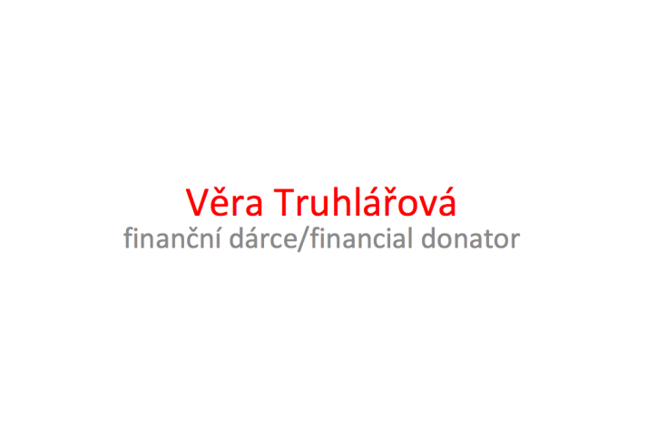 Financial Donator Mrs. Truhlarova
